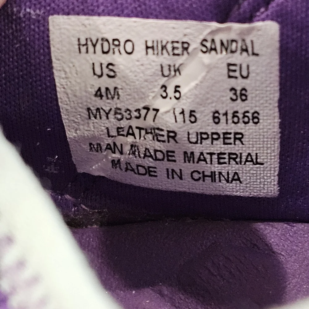 Merrell Hydro Hiker Sandal Purple and Blue Girls Size 4 M